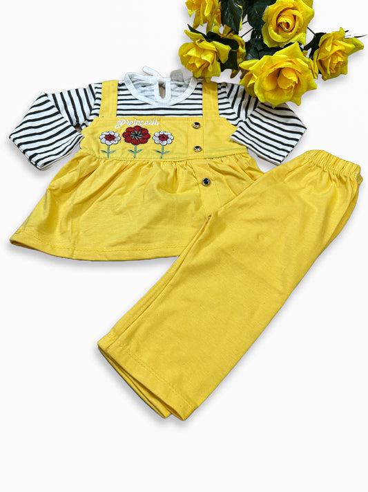 1Yr - 4Yrs Flowers Yellow Suit For Girls SG GS279