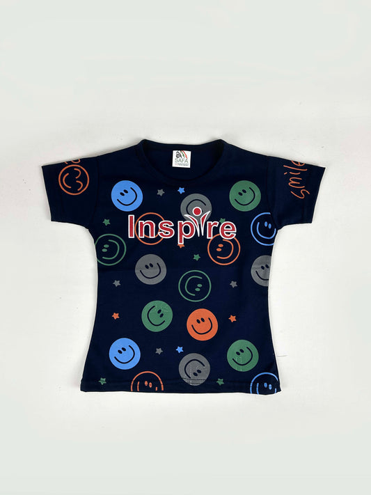 2.5Yrs - 7Yrs Inspire Blue T-Shirt For Girls SF GTS51