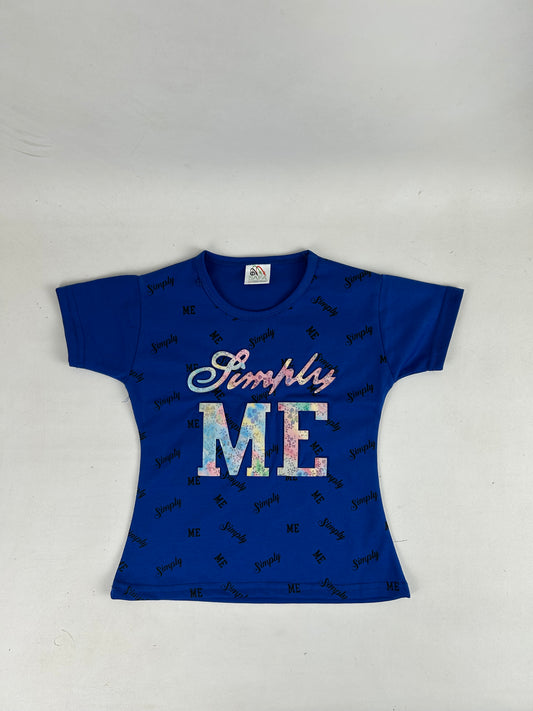 2.5Yrs - 7Yrs ME Ink Blue T-Shirt For Girls SF GTS54
