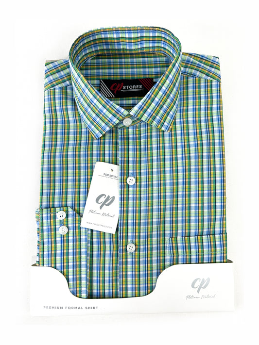 Multi Check Formal Dress Shirt For Men