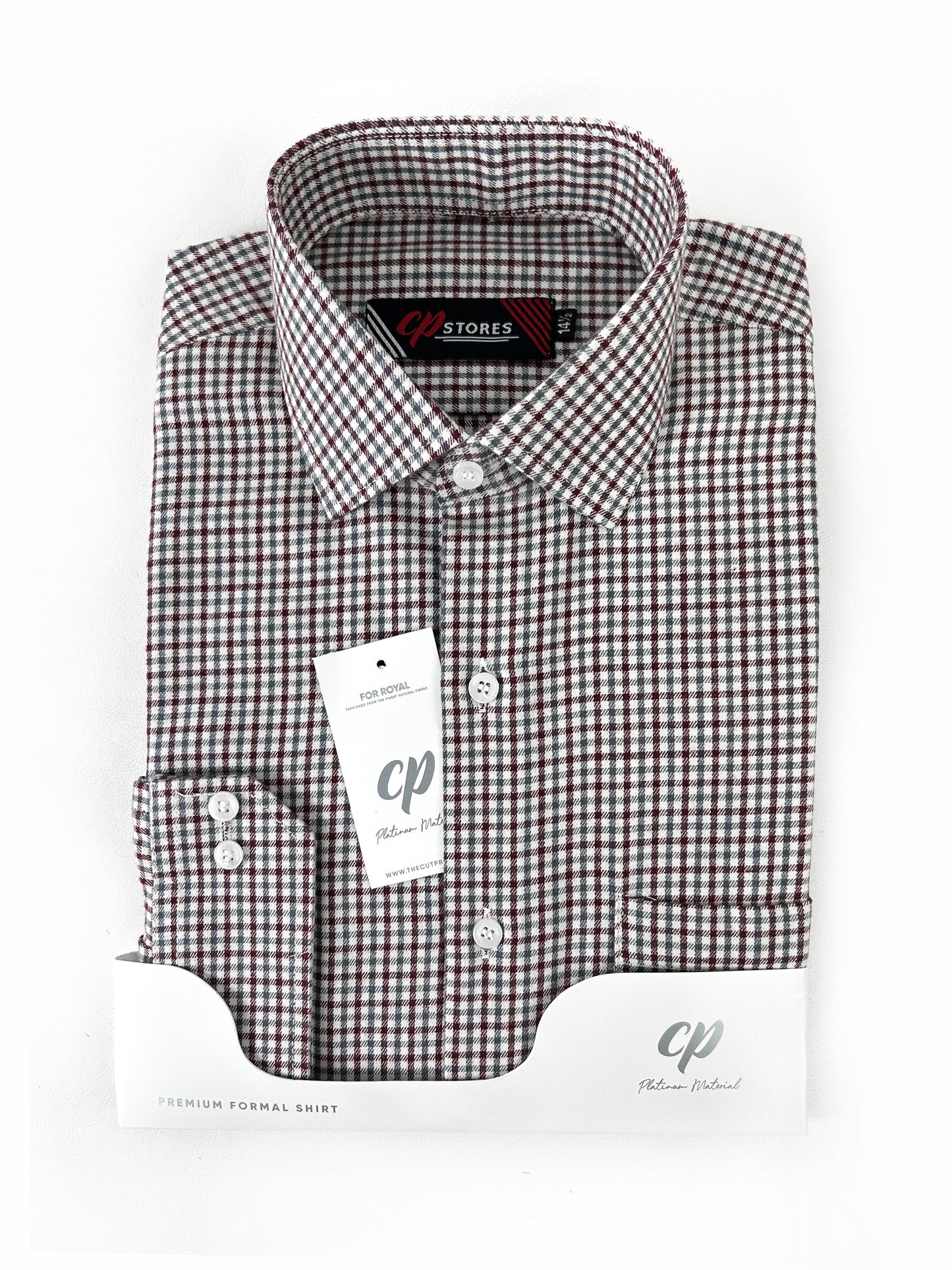 Micro Check Formal Dress Shirt For Men