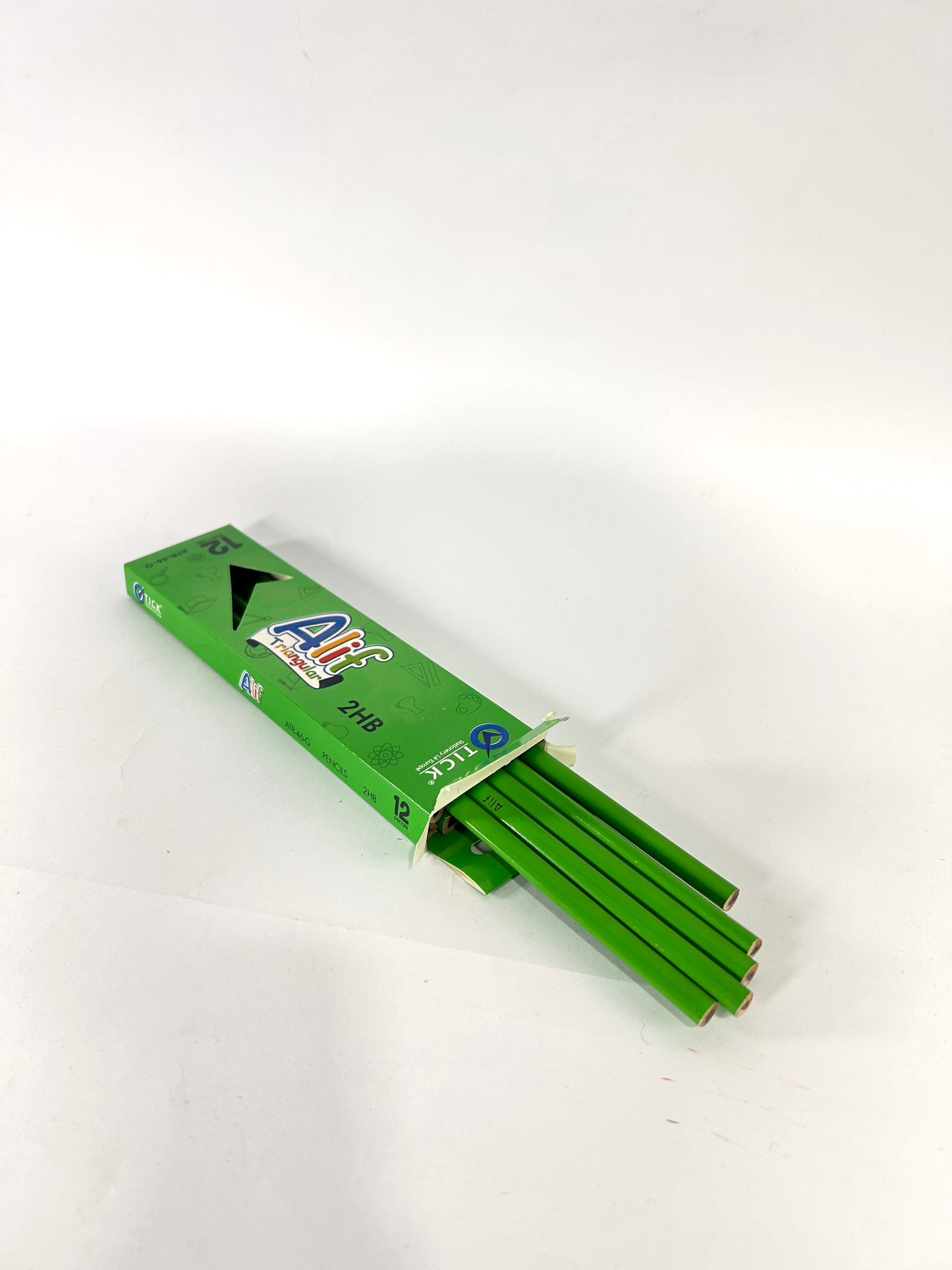 Tick ALIF Green Hexagonal Eraser tip Pencil 12 PCS Pack