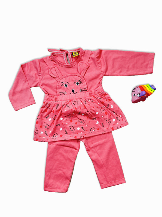 3Mth - 9Mth CAT Pink for Newborn Baby suit SF NBS557