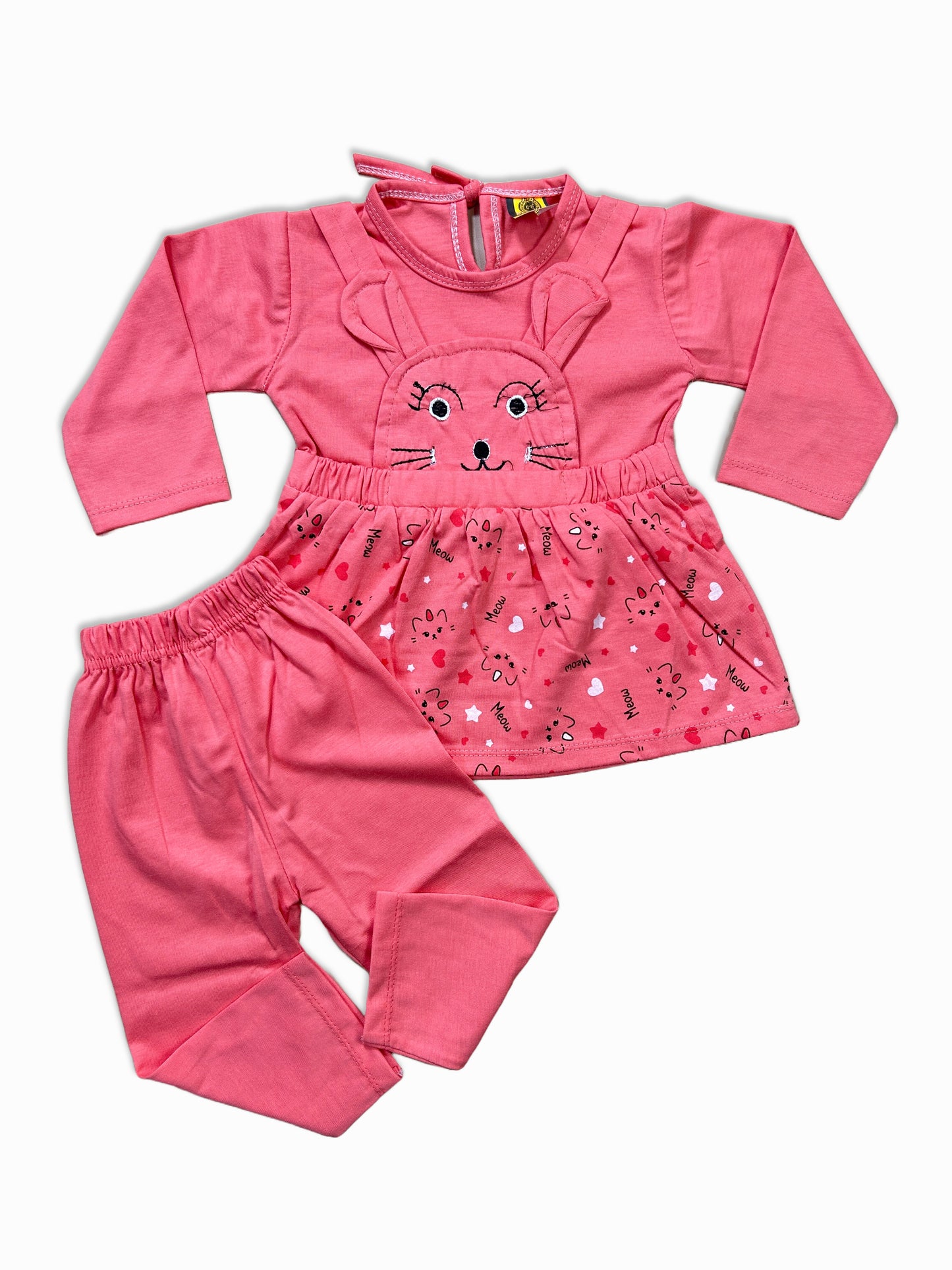 3Mth - 9Mth CAT Pink for Newborn Baby suit SF NBS557