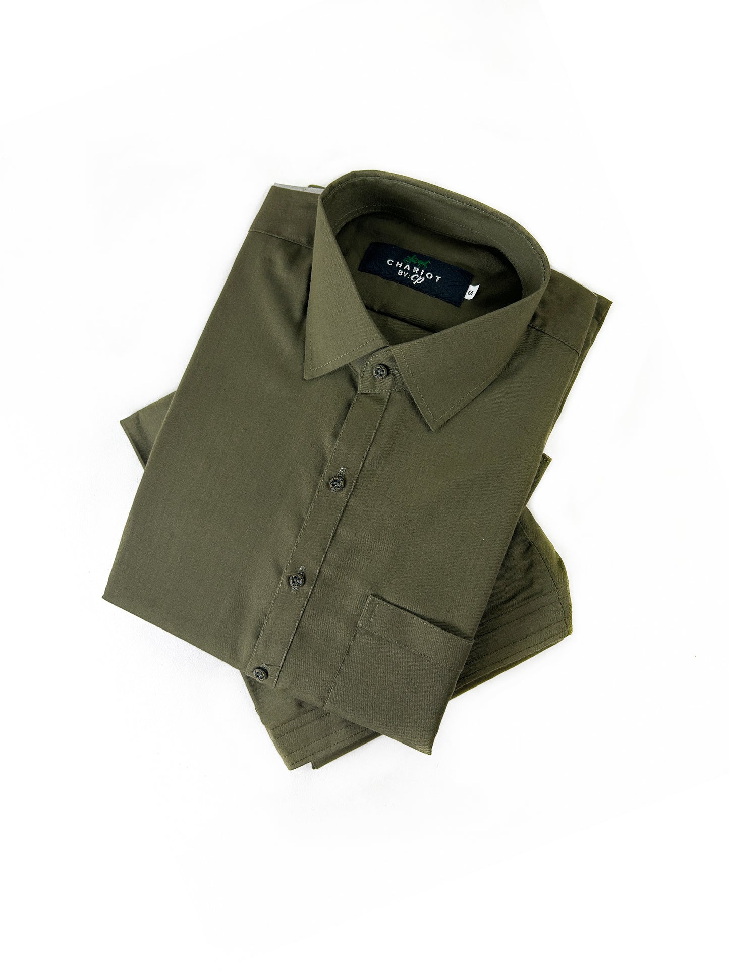 828/2-11 Olive Green Plain Stitched Suit Kameez Shalwar For Men MSK229