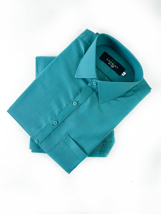 828/02-7 Sea Green Plain Stitched Suit Kameez Shalwar For Men MSK230