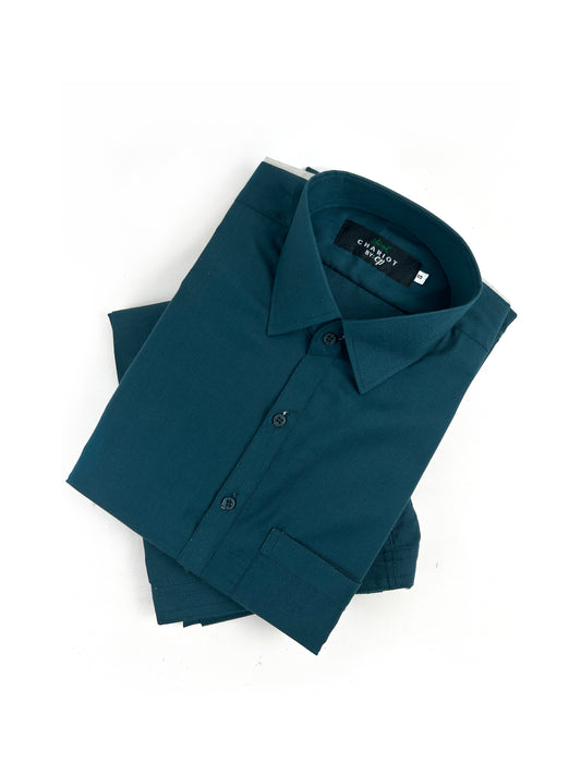 828/2-5 Deep Sea Blue  Plain Stitched Suit Kameez Shalwar For Men MSK233