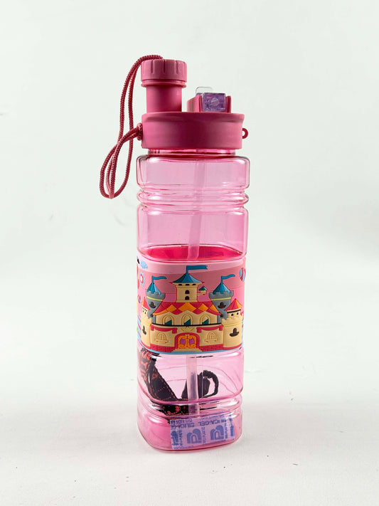 Pink Plastic Water Bottle - 650ML