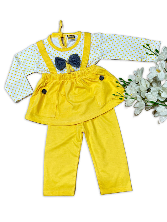 3Mth - 9Mth Bow Yellow for Newborn Baby Suit SF NBS555