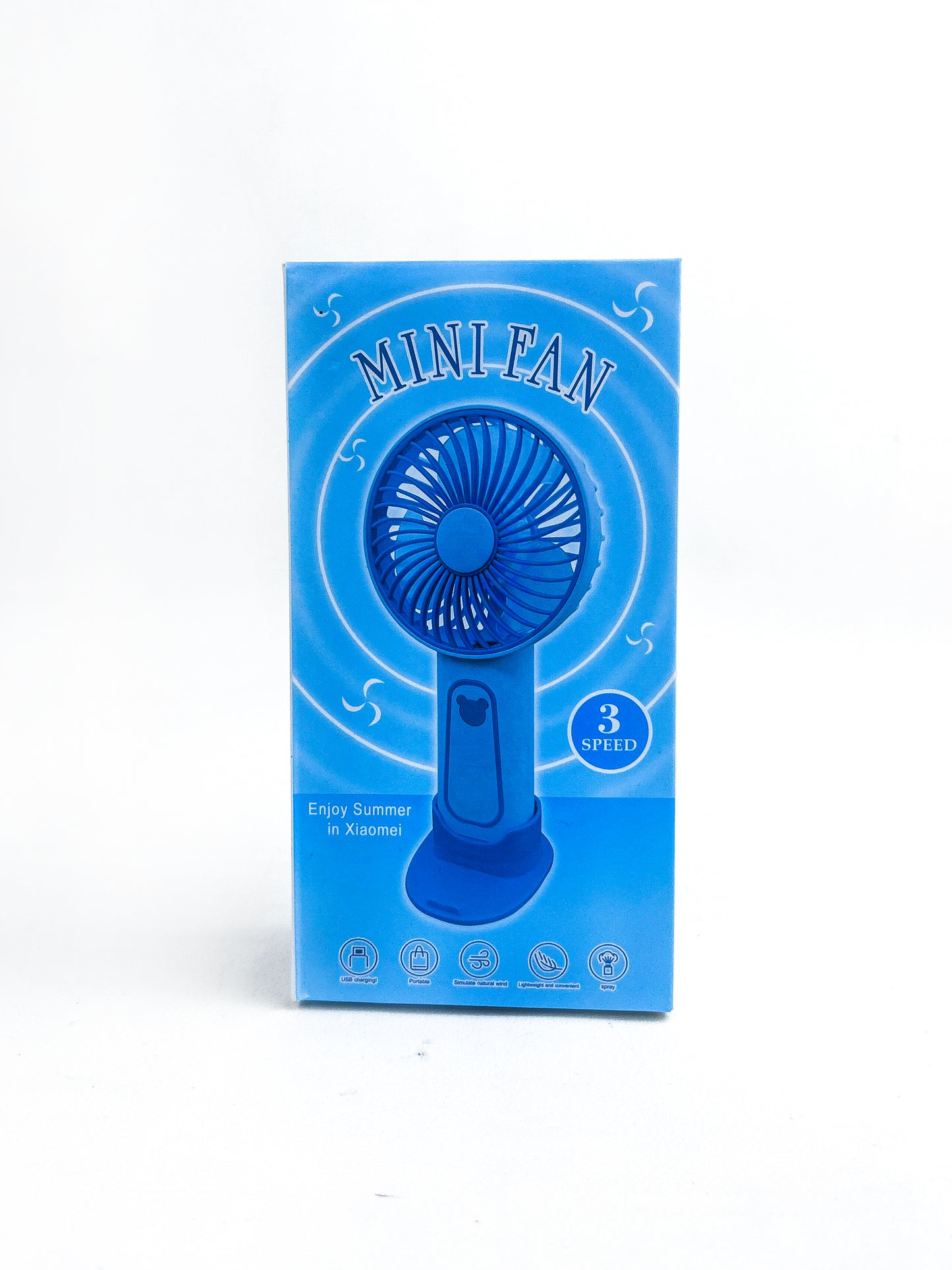 Rechargeable Mini Portable Fan Blue KTY145