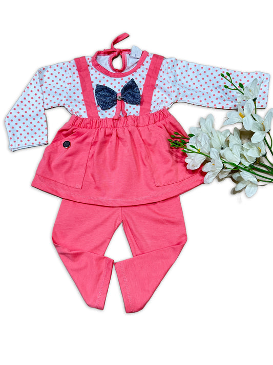 3Mth - 9Mth Bow Pink for Newborn Baby Suit  SF NBS555