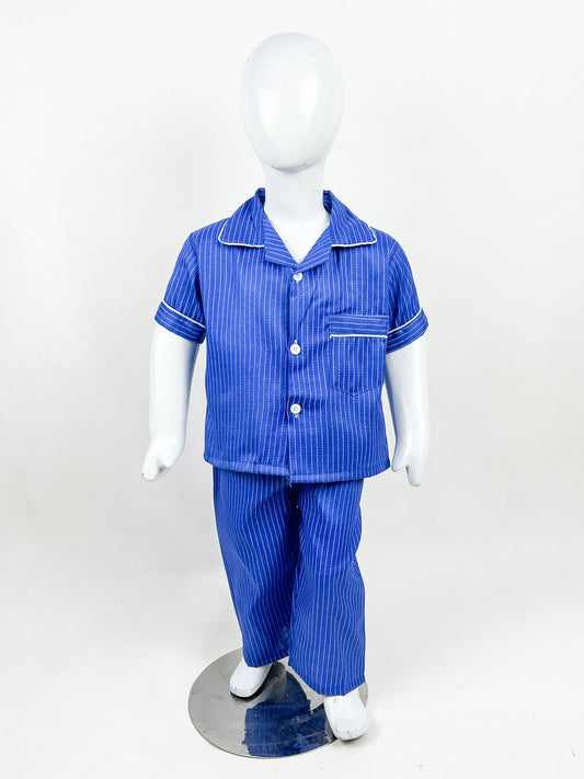 1Yrs - 5Yrs Blue Lines Cotton Night Suit For Kids NG BNS16