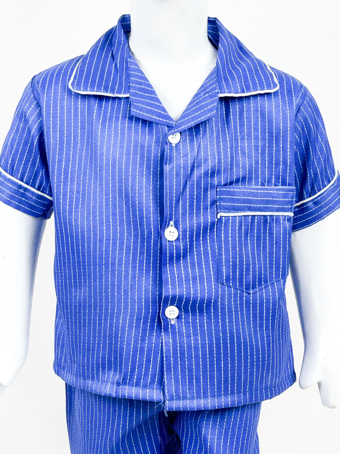 1Yrs - 5Yrs Blue Lines Cotton Night Suit For Kids NG BNS16