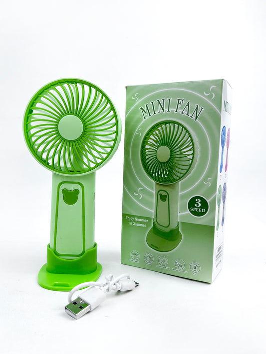 Rechargeable Mini Portable Fan Green KTY147