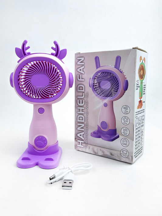 Rechargeable Mini Portable Fan Purple KTY142