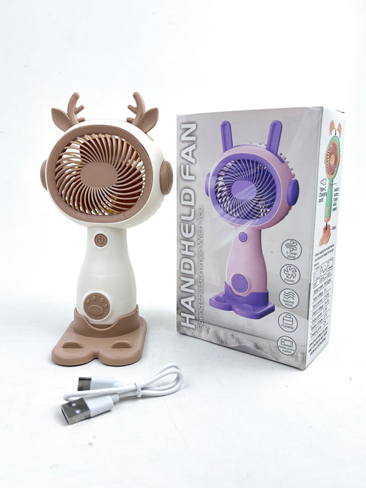 Rechargeable Mini Portable Fan Brown KTY144