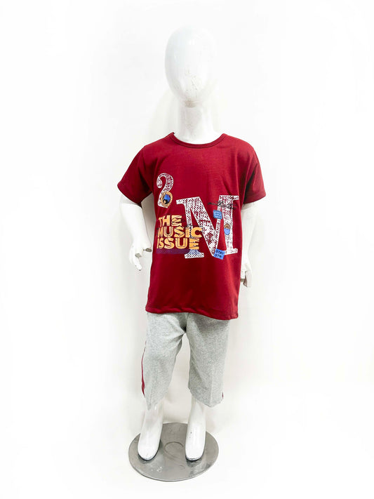 4Yr - 6Yrs Music Red Suit For Kids RZ BS349