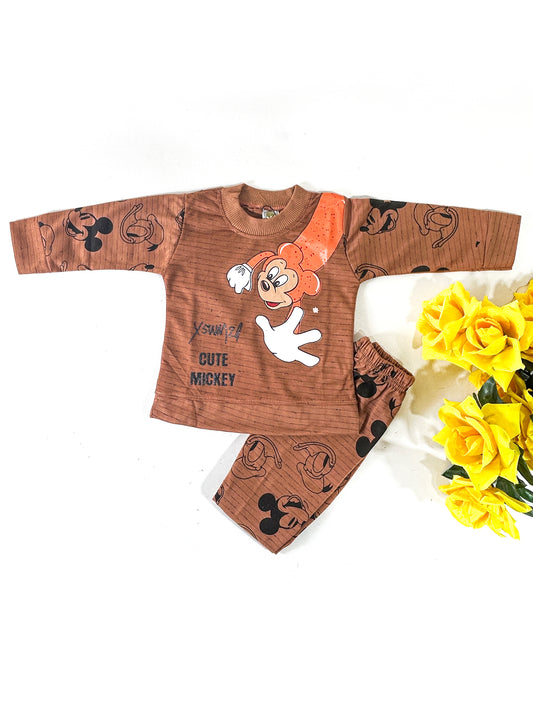 3Mth - 9Mth Mickey Brown for Newborn Baba Suit RZ NBS559