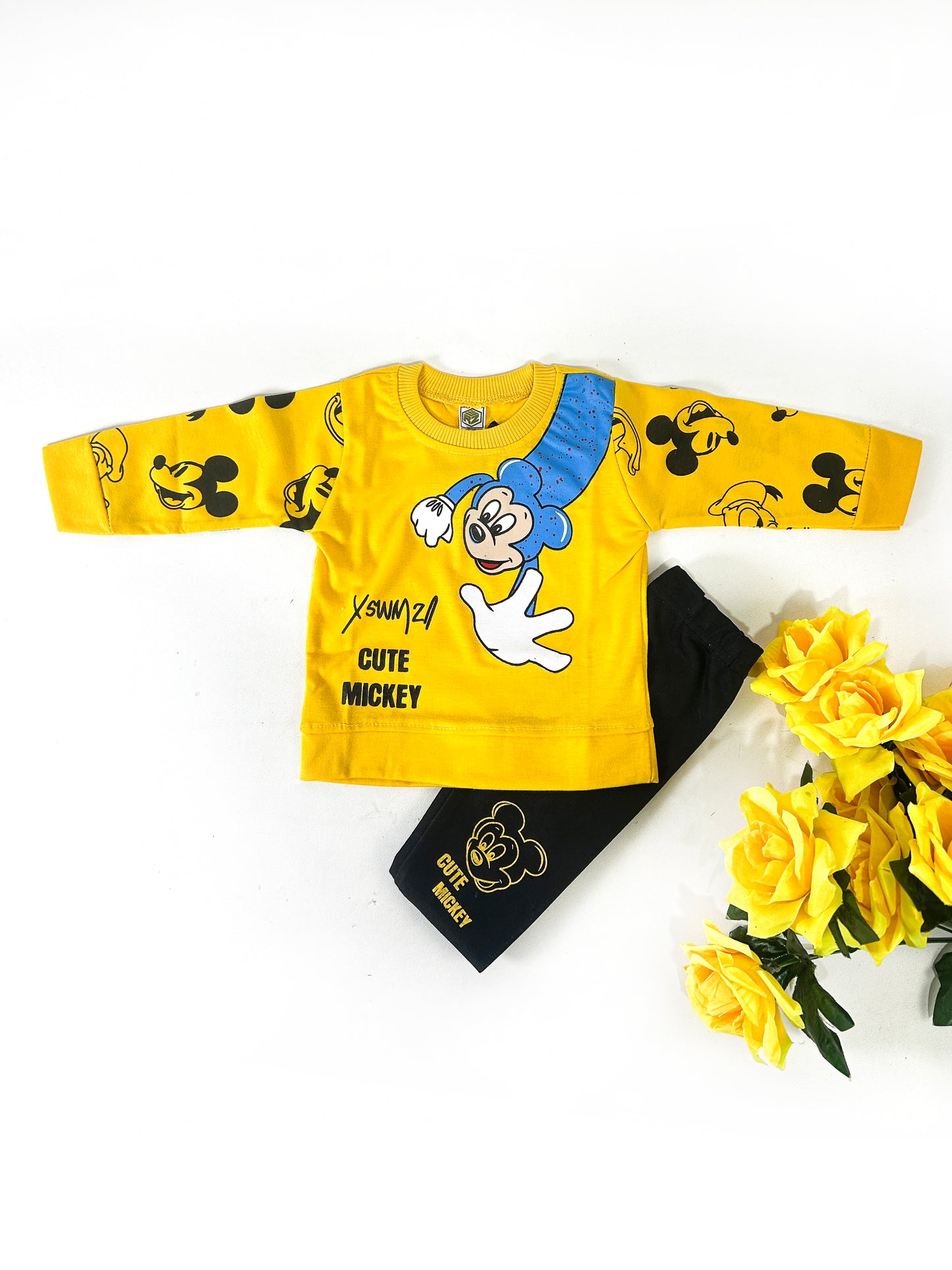 3Mth - 9Mth Mickey Yellow for Newborn Baba Suit RZ NBS561