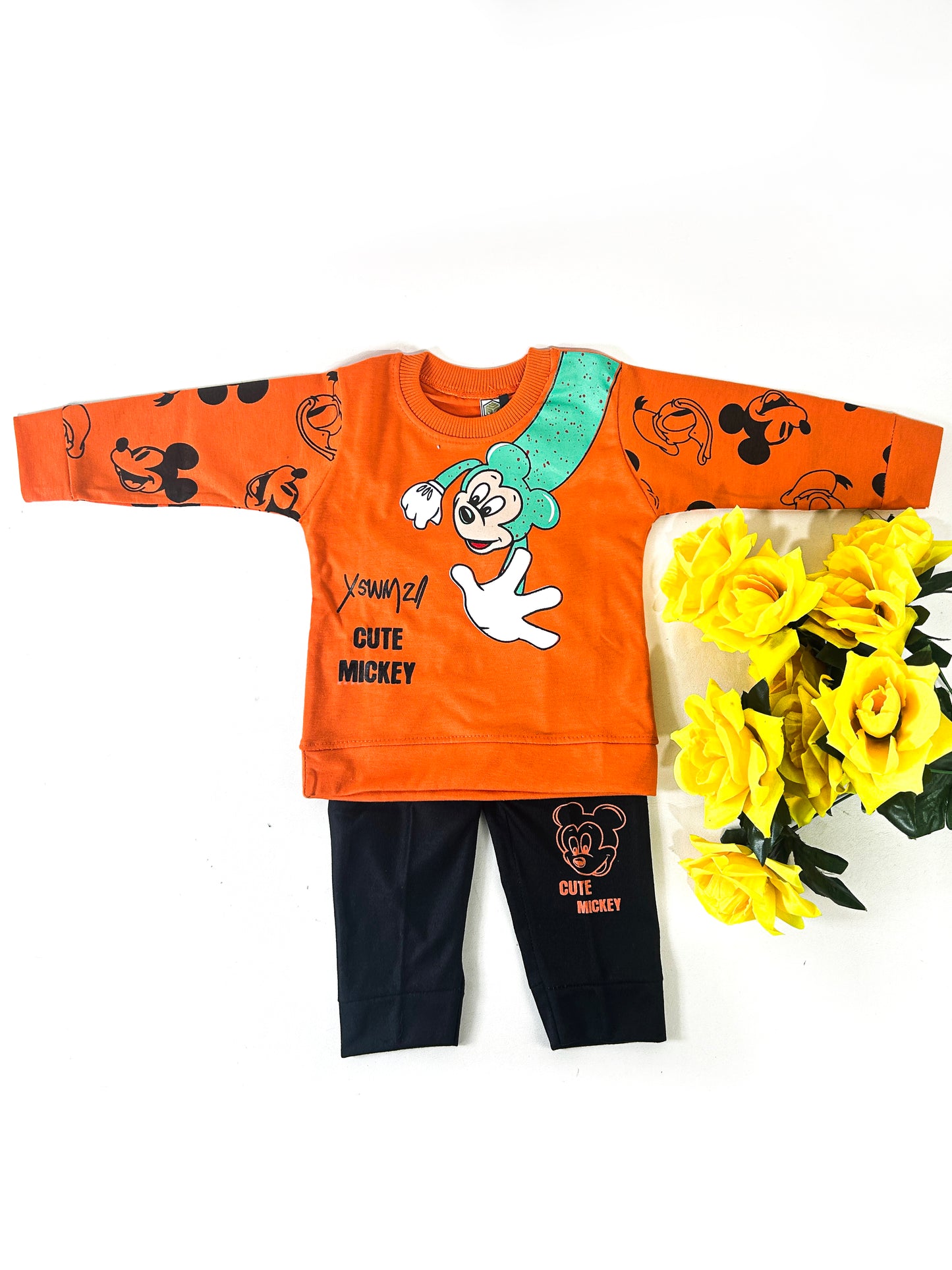 3Mth - 9Mth Mickey Orange for Newborn Baba Suit RZ NBS567