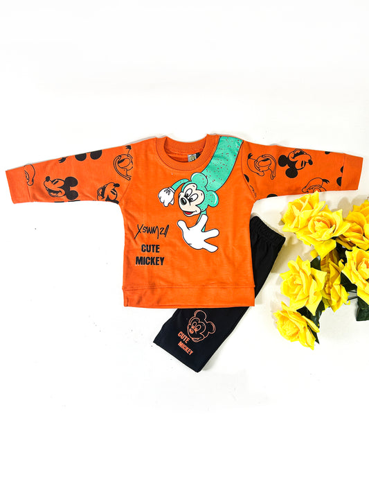 3Mth - 9Mth Mickey Orange for Newborn Baba Suit RZ NBS567