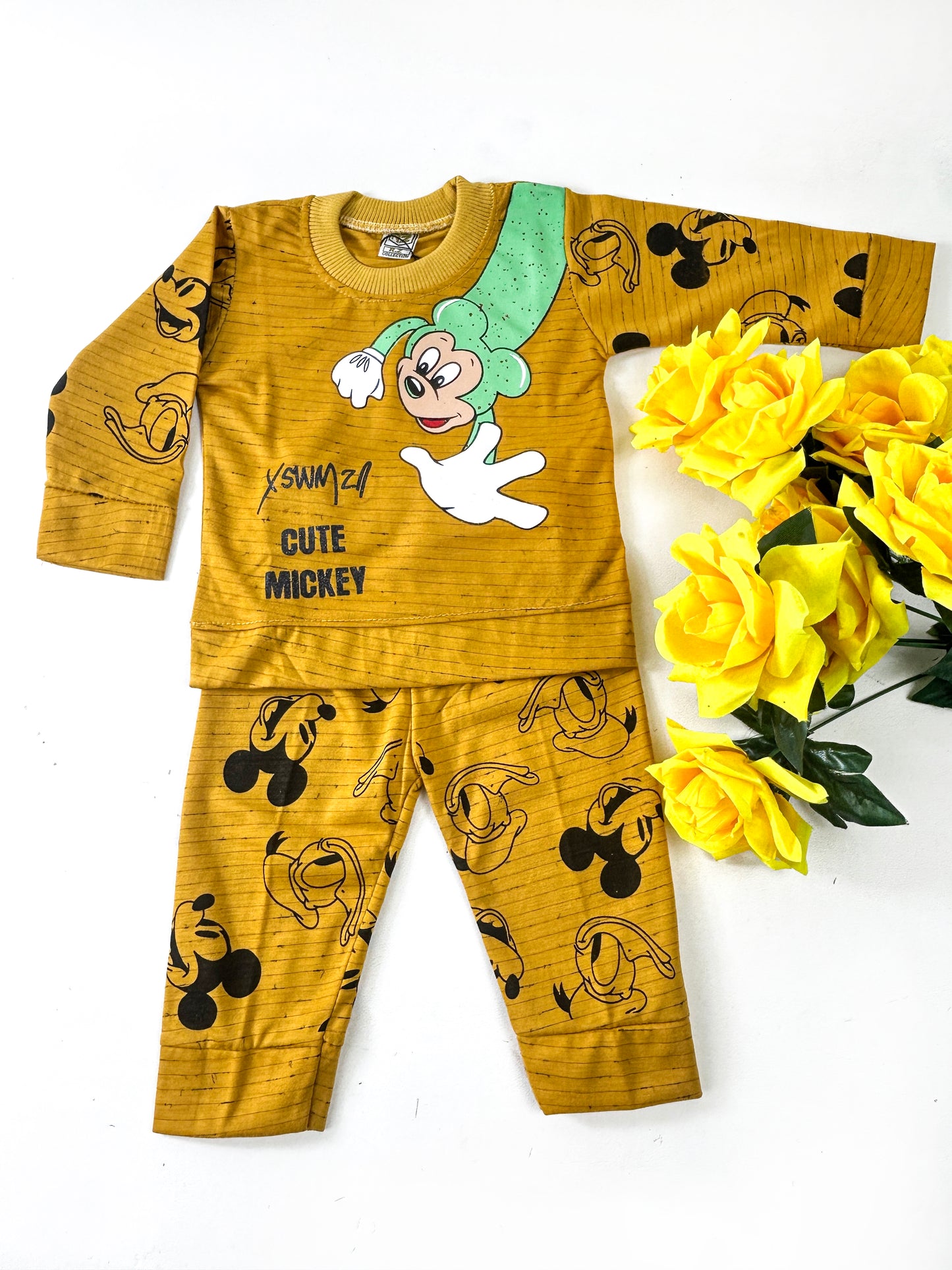 3Mth - 9Mth Mickey Mustard for Newborn Baba Suit RZ NBS560
