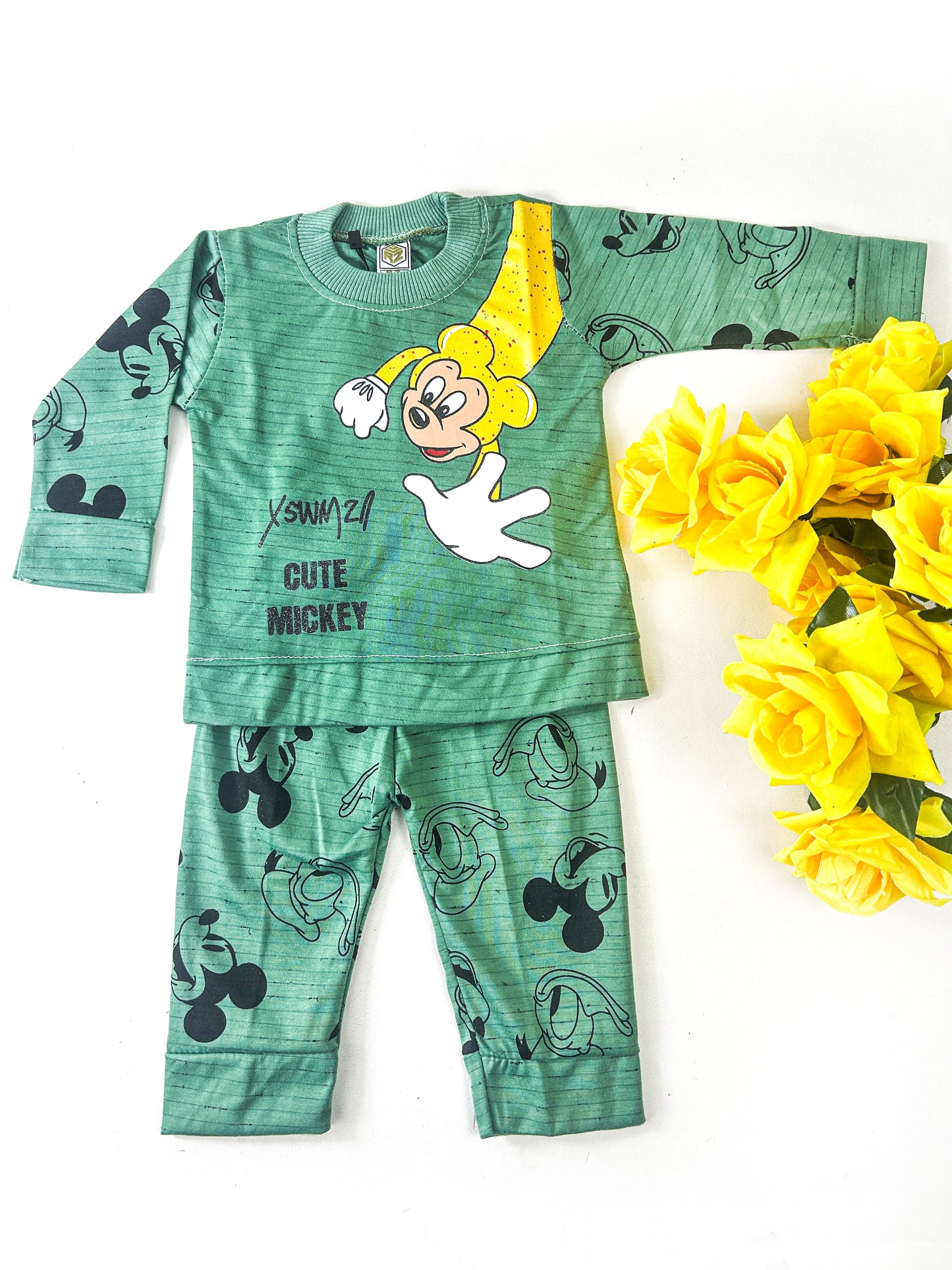 3Mth - 9Mth Mickey Green for Newborn Baba Suit RZ NBS558