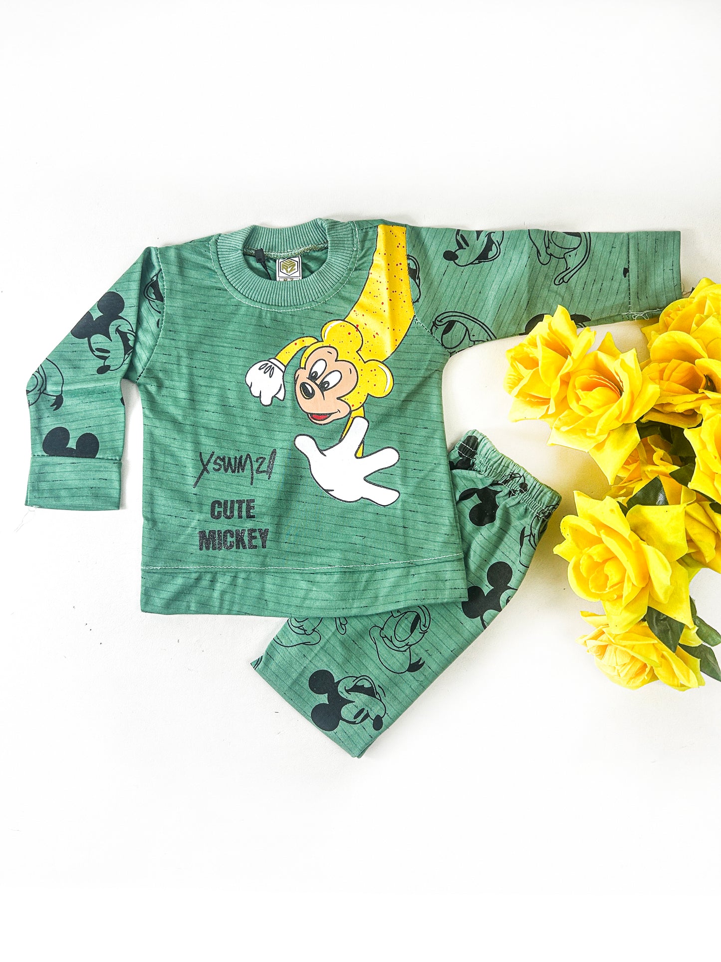 3Mth - 9Mth Mickey Green for Newborn Baba Suit RZ NBS558