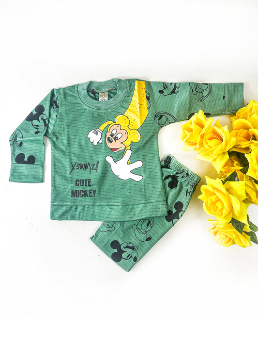 3Mth - 9Mth Mickey Green for Newborn Baba Suit RZ NBS558
