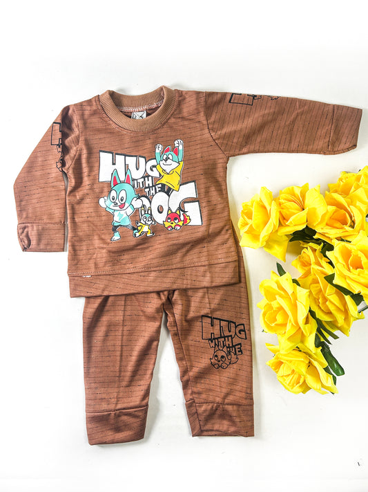 3Mth - 9Mth Hug Cat Brown for Newborn Baba Suit RZ NBS572