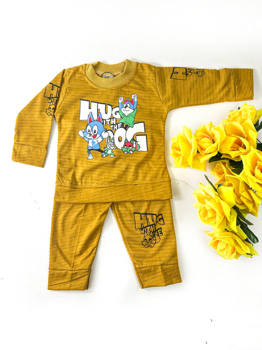 3Mth - 9Mth Hug Cat Mustard for Newborn Baba Suit RZ NBS573