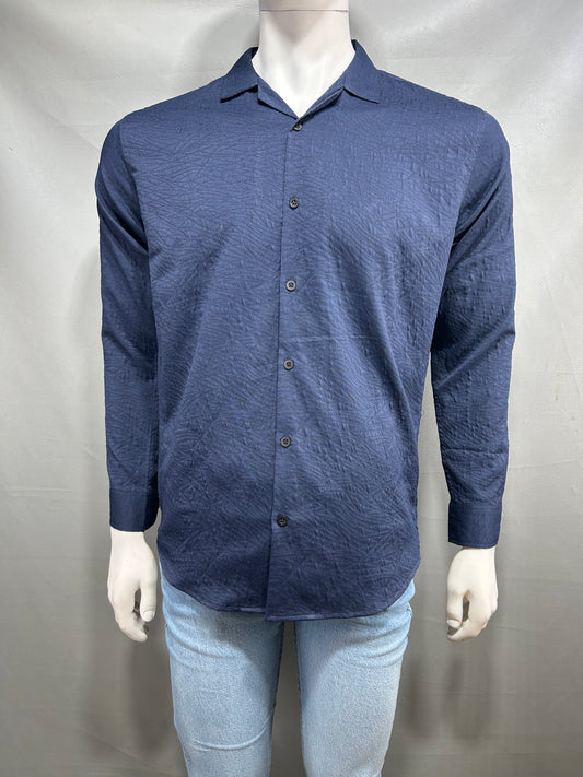 Navy Blue Casual Shirt For Men MCS62