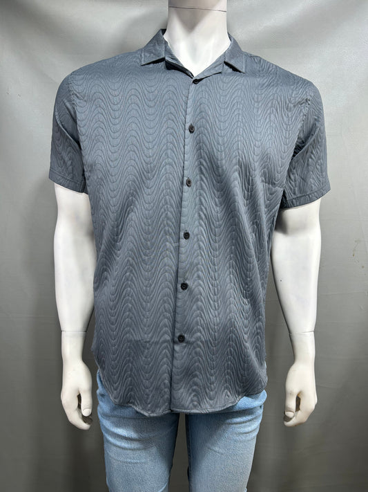Grey Half Sleeve Casual Shirt For Men MCS48