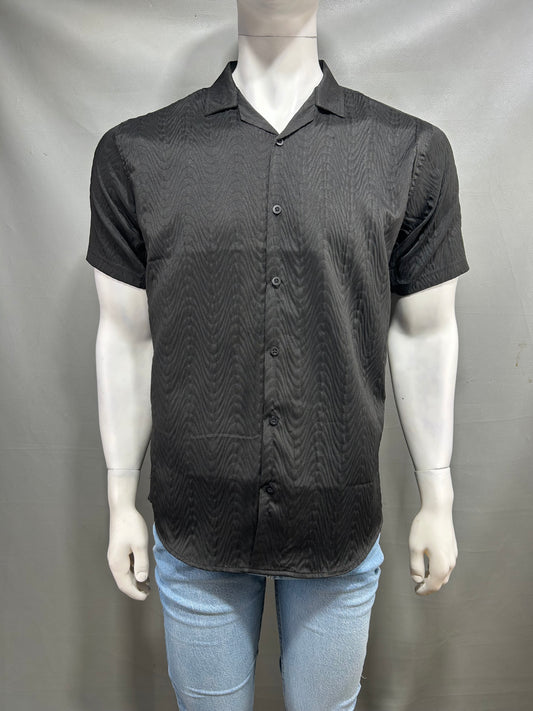Black Half Sleeve Casual Shirt For Men MCS50