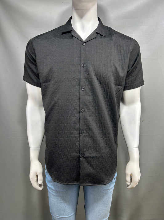 Black Half Sleeve Casual Shirt For Men MCS51