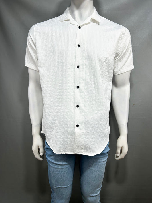 White Half Sleeve Casual Shirt For Men MCS53