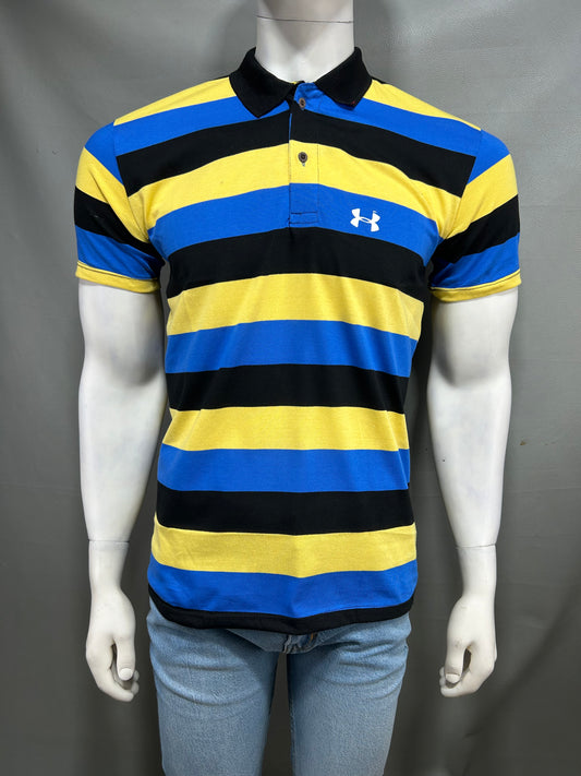 Blue Striped Polo T-Shirt For Men MTS273