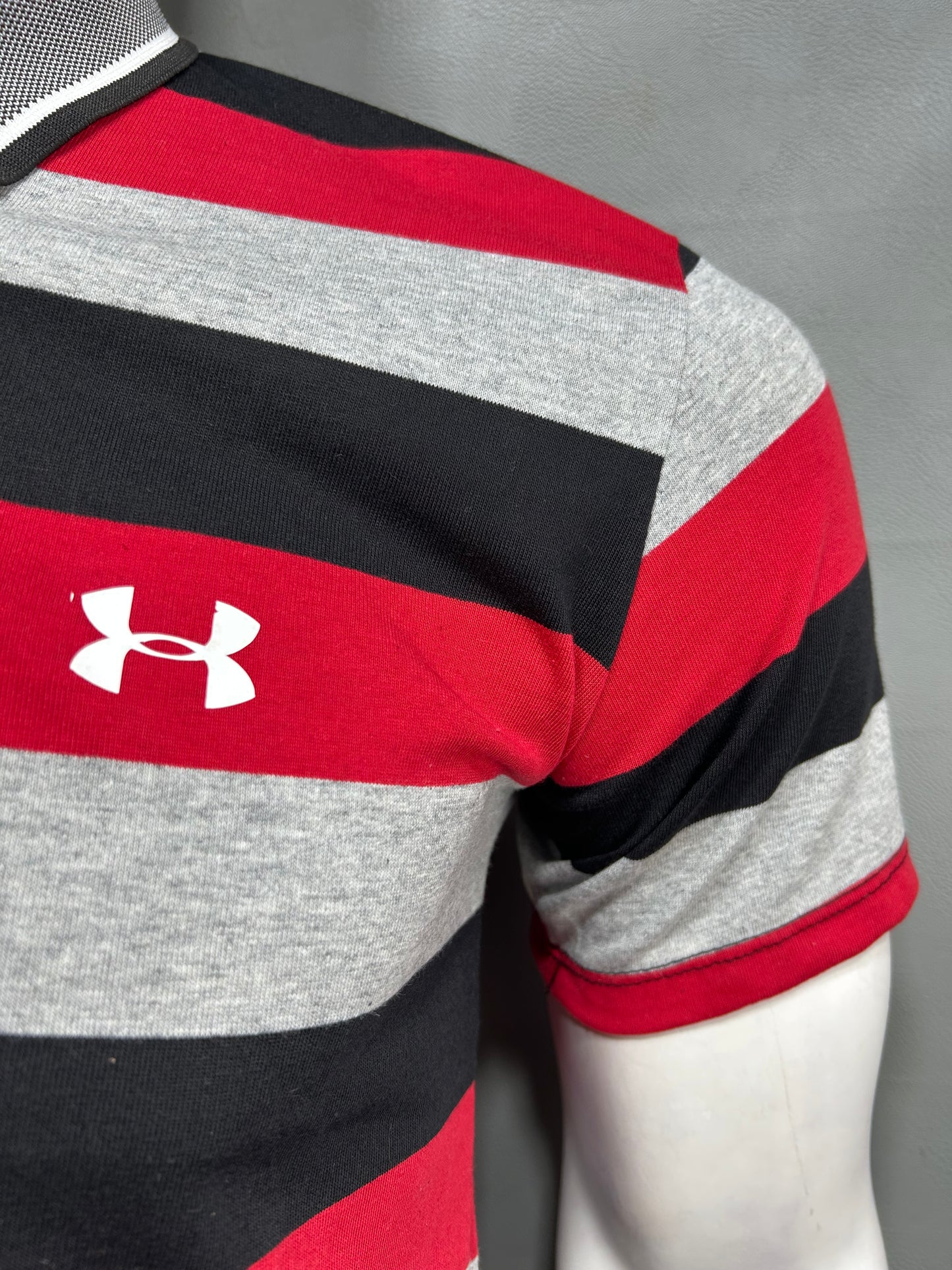 Red Striped Polo T-Shirt For Men MTS275