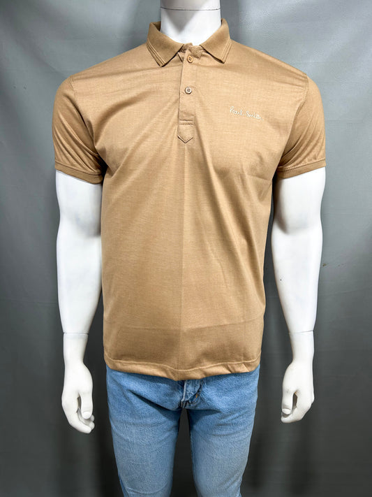 Light Brown Plain Polo T-Shirt For Men MTS280