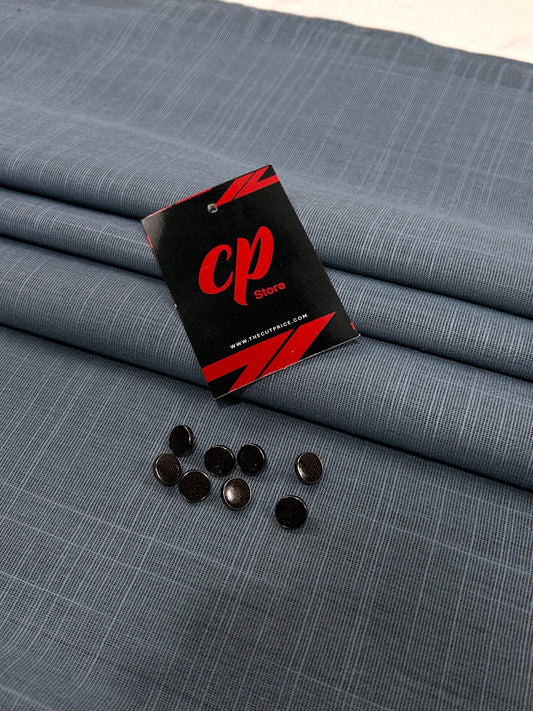 Ash Grey Texture Unstitched Kameez Shalwar For Men MUF156