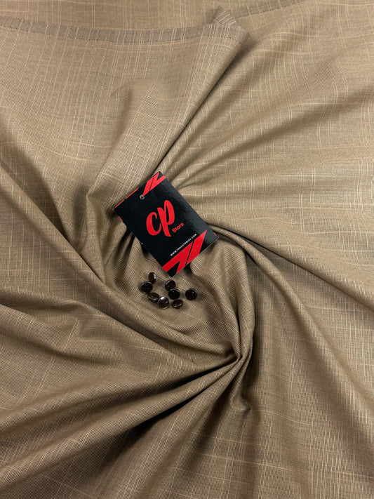 Skinny Brown Texture Unstitched Kameez Shalwar For Men MUF158