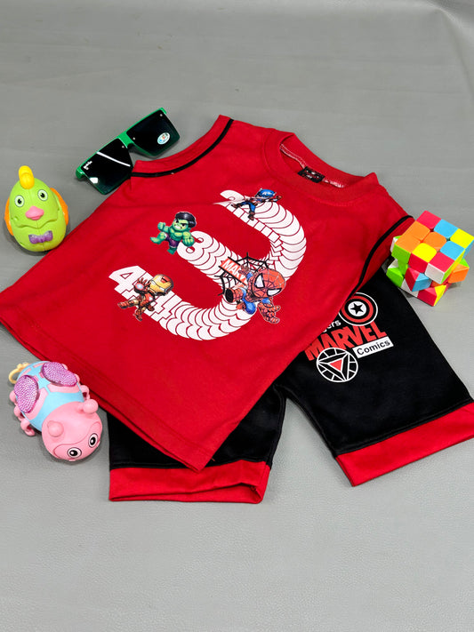 1Yr - 4Yrs 3 Red Sando Suit For Kids NW BS365