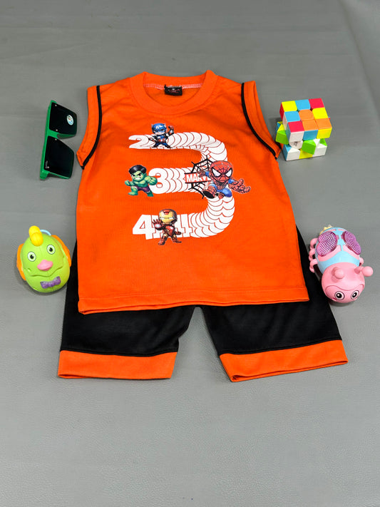 1Yr - 4Yrs 3 Oragne Sando Suit For Kids NW BS366