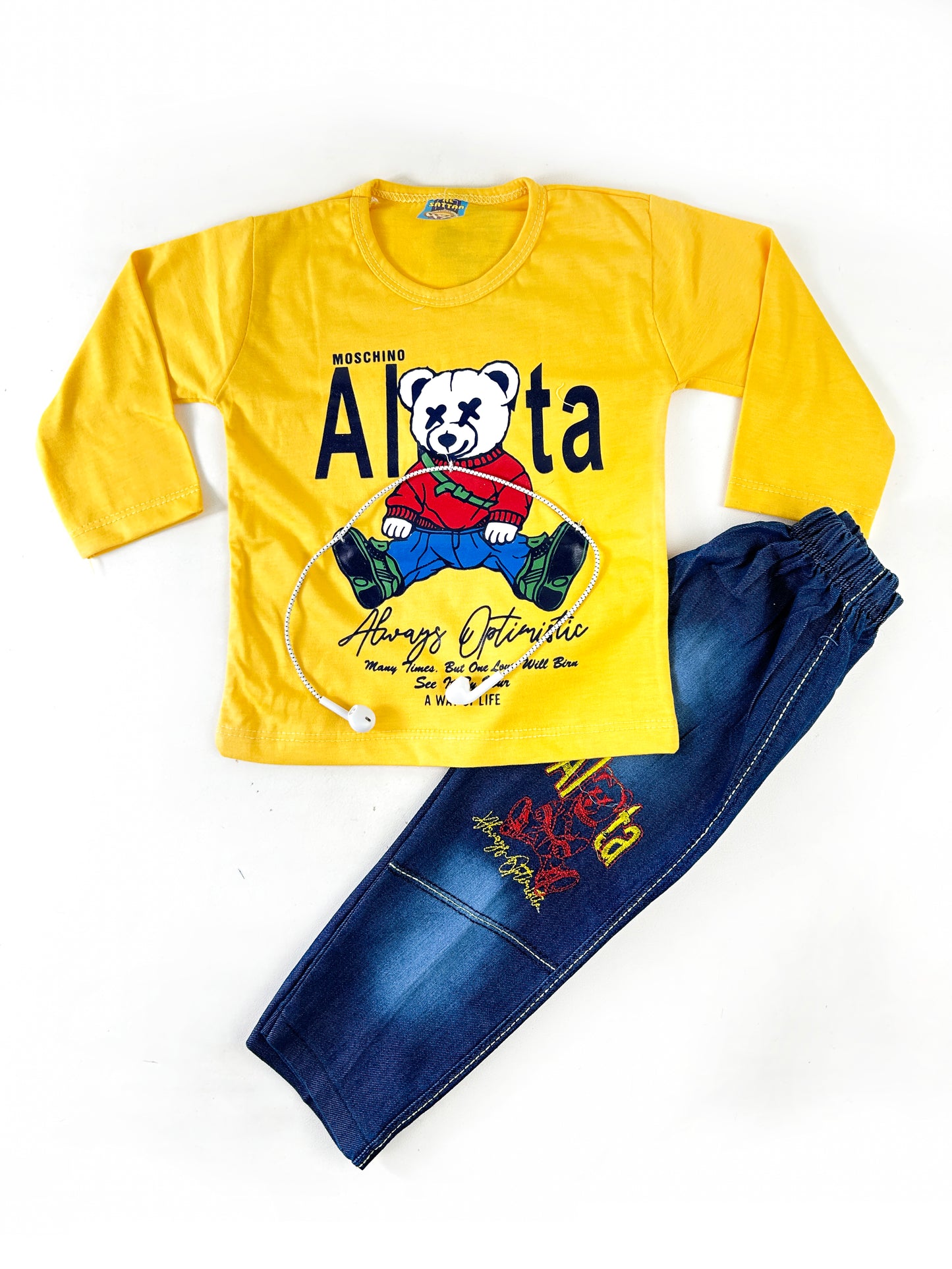 1Yr - 4Yrs Kids Suit Printed Alta Bear Yellow RZ BS430