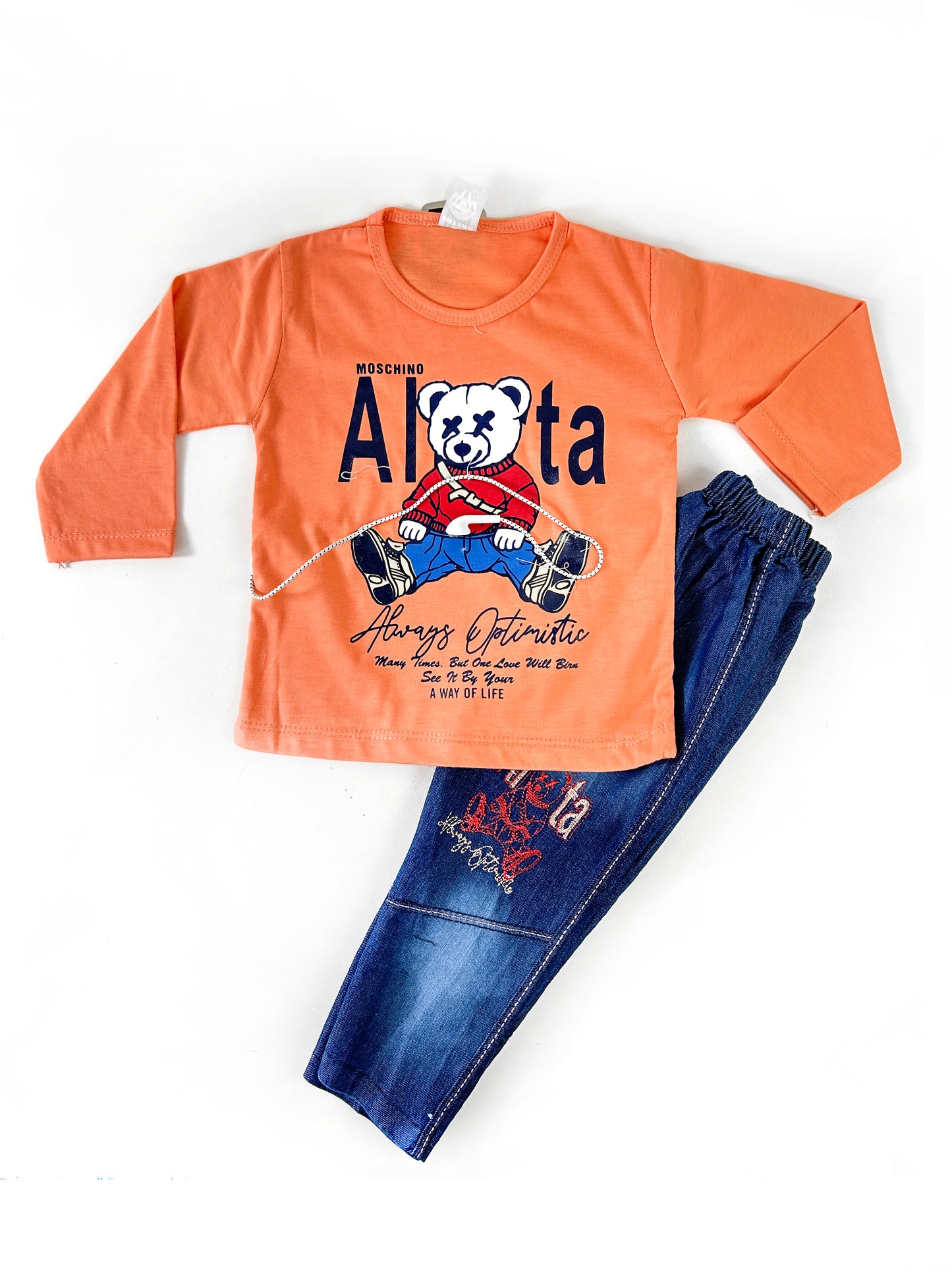 1Yr - 4Yrs Kids Suit Printed Alta Bear Orange RZ BS431
