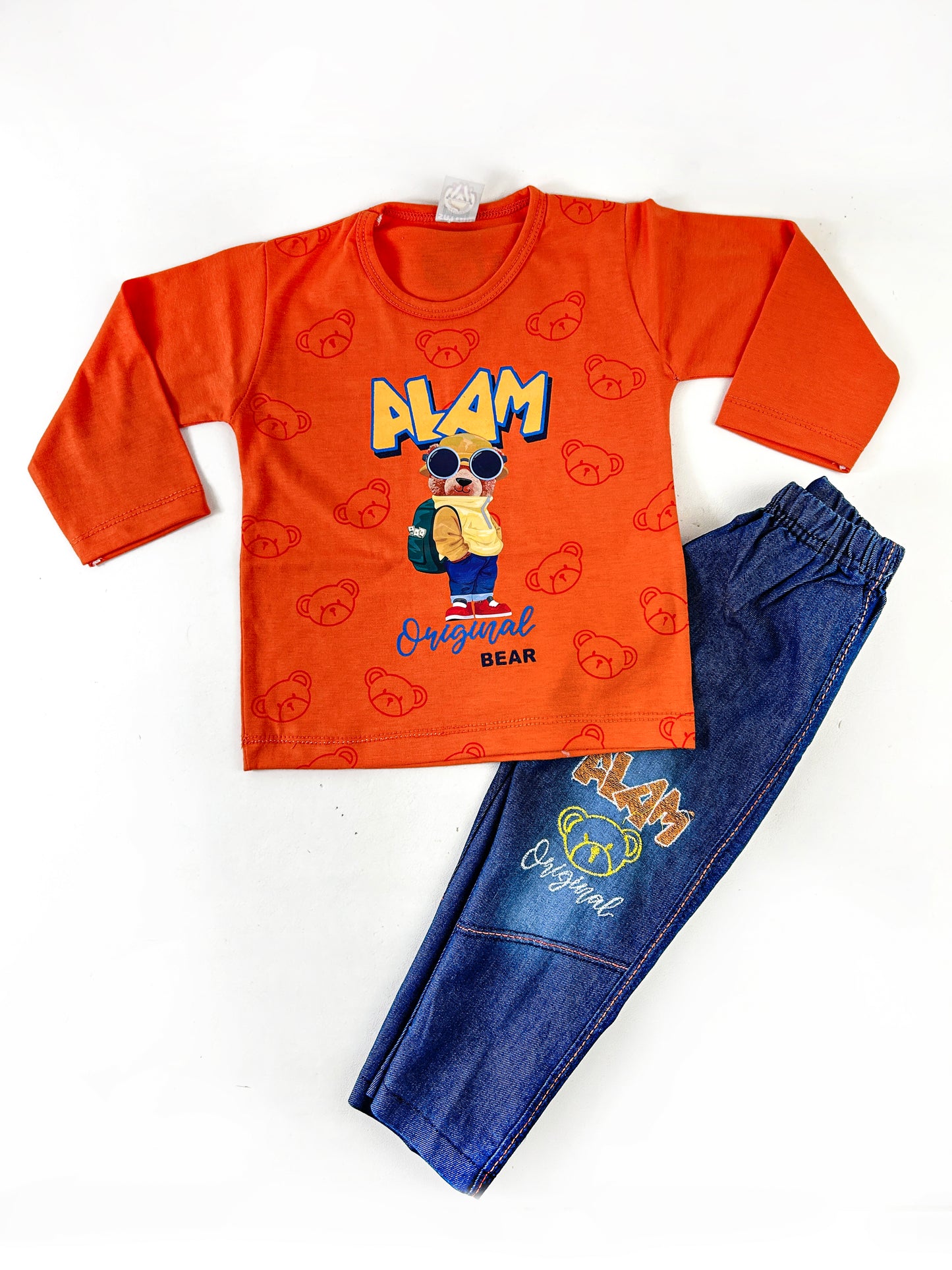 1Yr - 4Yrs Kids Suit Printed Alam Orange RZ BS426