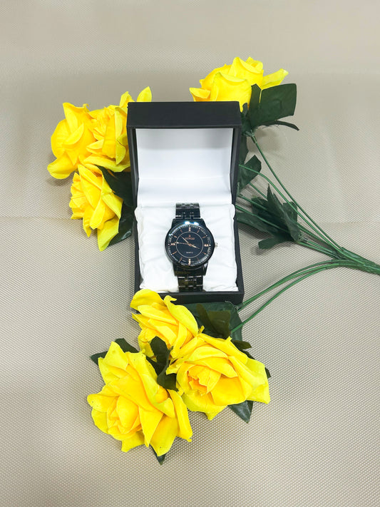 Black Stainless Steel Watch For Men MW98