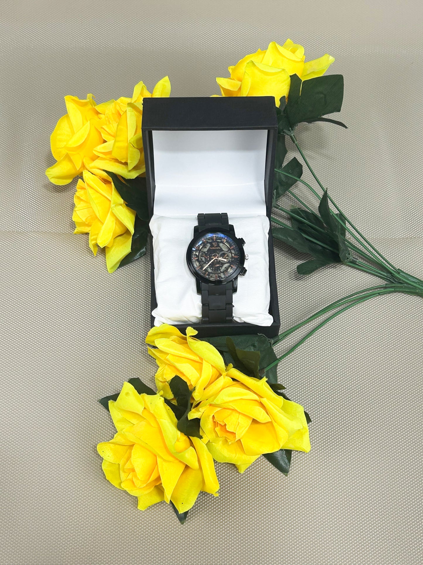 Black Stainless Steel Watch For Men MW102