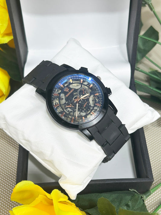 Black Stainless Steel Watch For Men MW102
