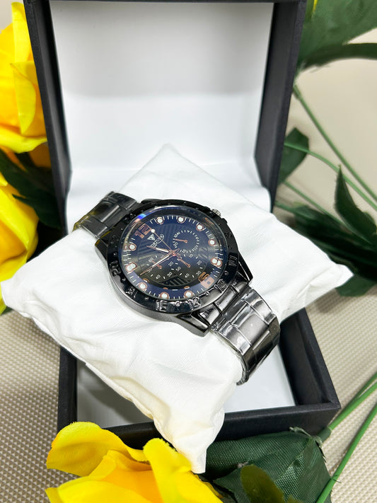Black Stainless Steel Watch For Men MW109